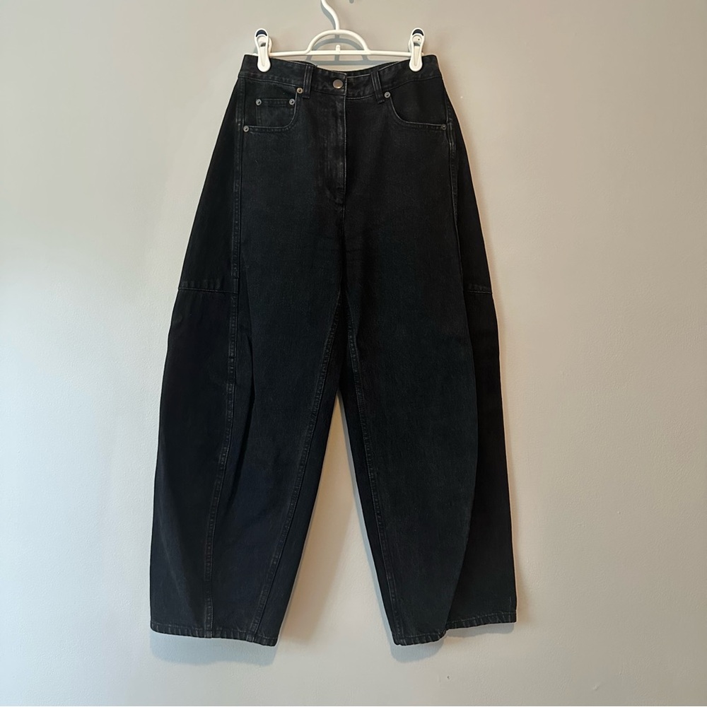 Tibi Sid jeans in vintage black denim, size 25 short